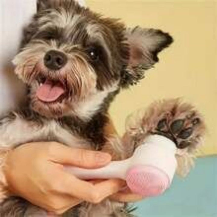 Nylon Pet Paw Grooming Brush Gentle Cleaning And Massage Tool