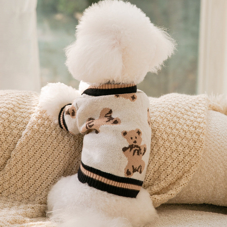 Simple Warm Knitted Pet Sweater For Comfort