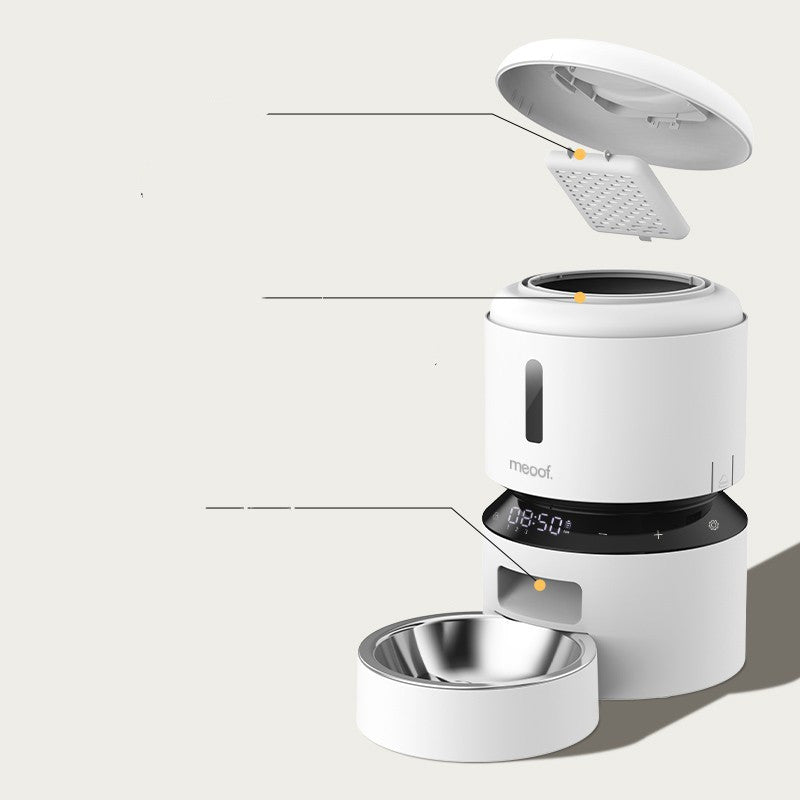 Pet Capsule Automatic Feeding Double Bowl Dispenser