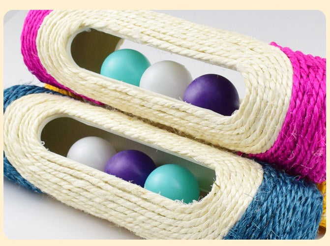 Long Sisal Drum Pet Toy For Scratching And Play