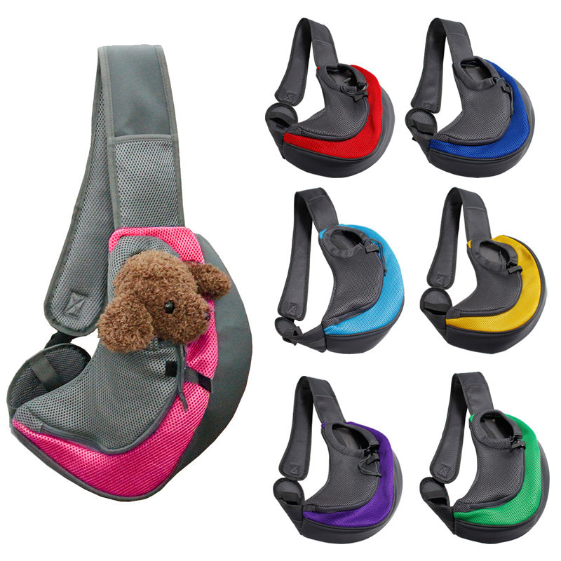Mesh Oxford Pet Carrier Shoulder Bag For Outdoor Travel And Comfort