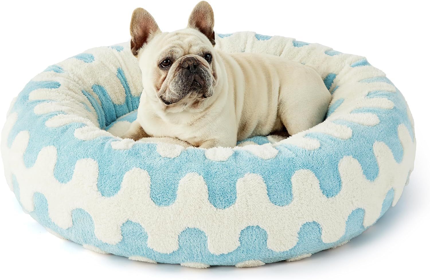 Round All Season Warm Pet Bed For Comfort Sleep