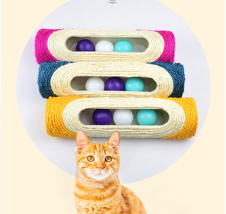 Long Sisal Drum Pet Toy For Scratching And Play