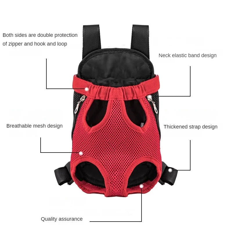 Breathable Adjustable Pet Backpack Carrier For Small Pets Hiking Travel