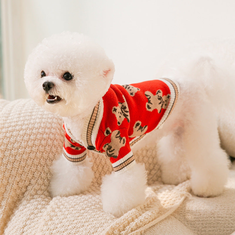 Simple Warm Knitted Pet Sweater For Comfort