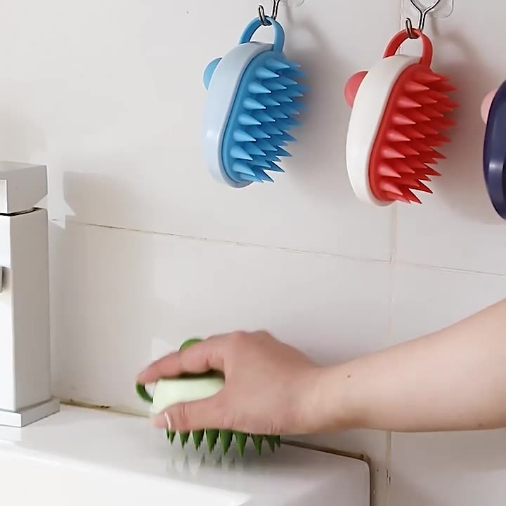 Soft Gel Pet Bath Brush Shampoo Massager Tool