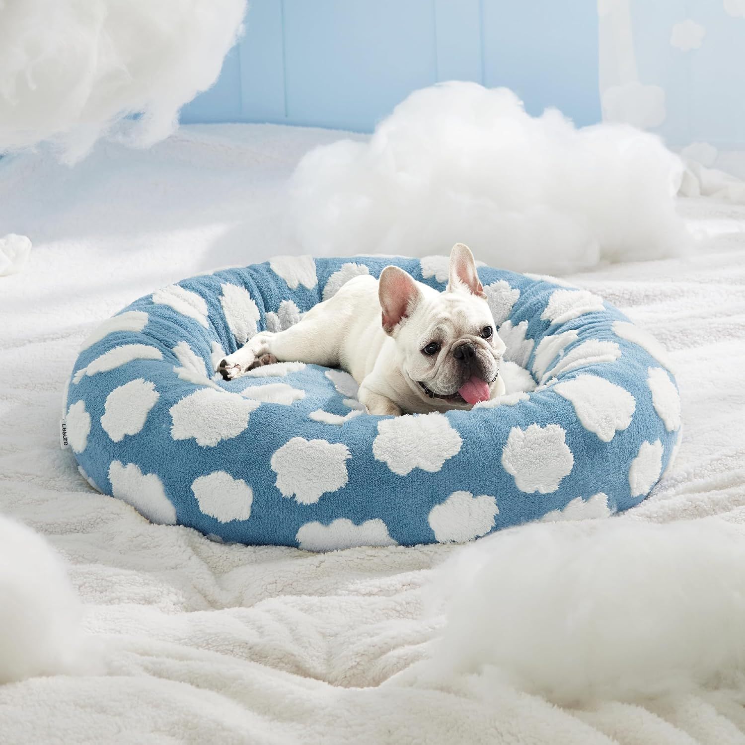 Round All Season Warm Pet Bed For Comfort Sleep