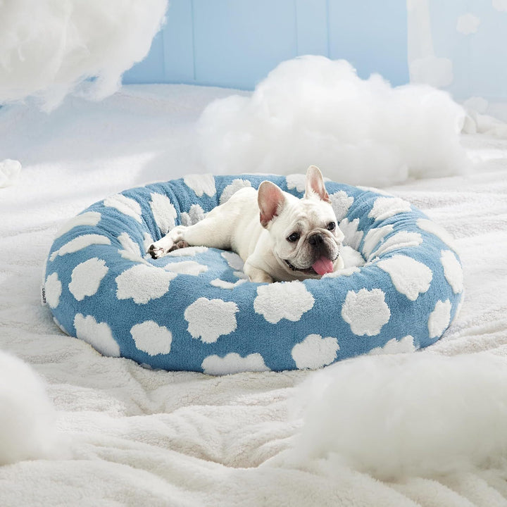 Round All Season Warm Pet Bed For Comfort Sleep