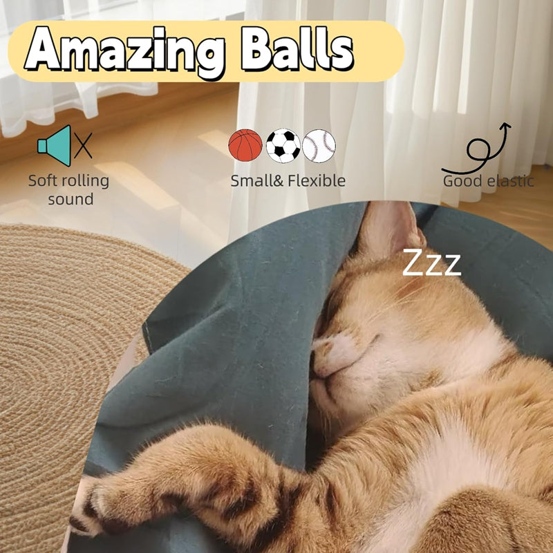 Interactive Pet Toy Balls With Feather Bouncy Design