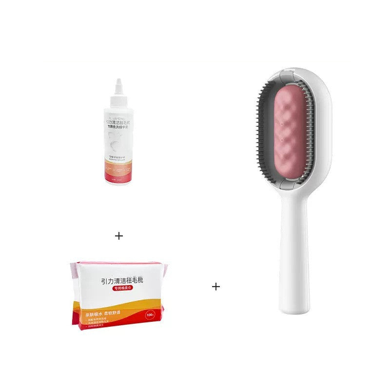 Pet Grooming Dematting Brush With Hair Collection Tank