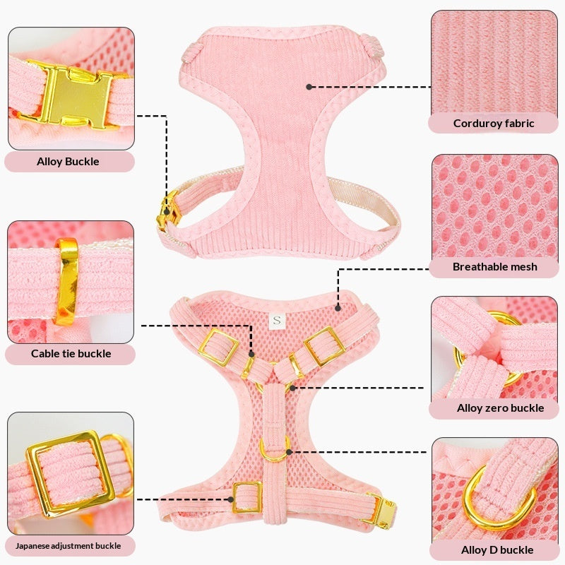 Pet Outdoor Harness And Leash Set