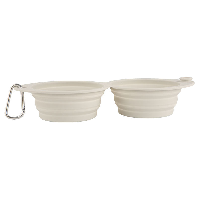 Pet Silicone Foldable Portable Feeding Bowl Outdoor Use