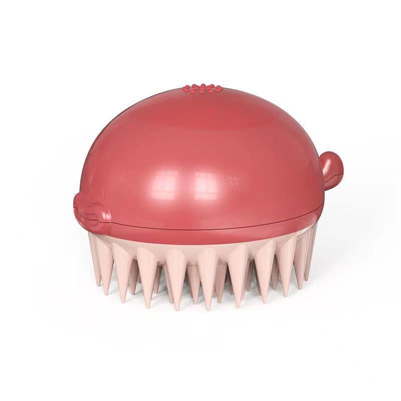 Refillable Pet Bath Brush With Body Wash Applicator