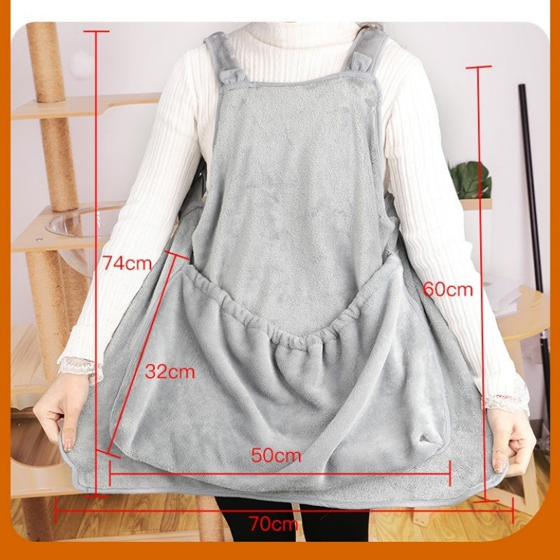 Plush Hanging Chest Pet Carrier Pouch For Outdoor Travel And Comfort