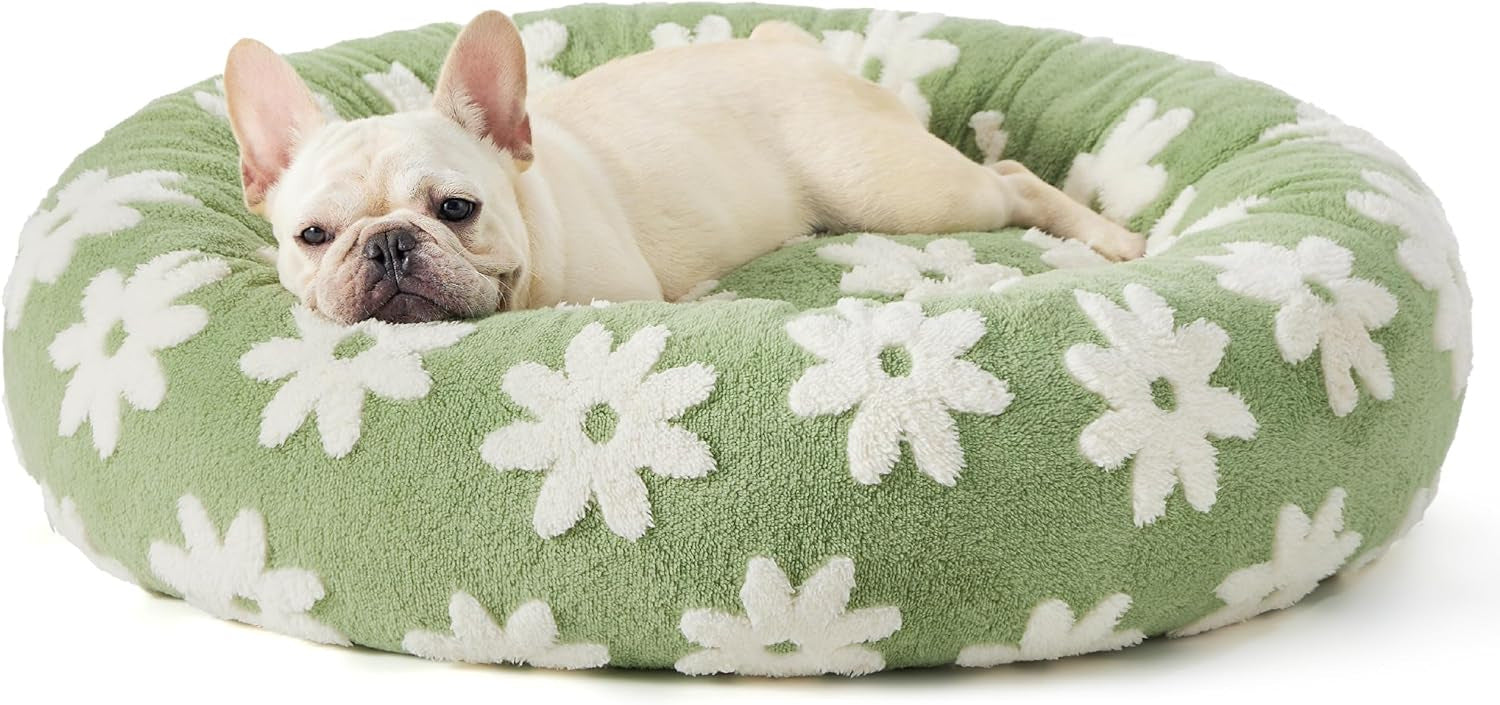 Round All Season Warm Pet Bed For Comfort Sleep